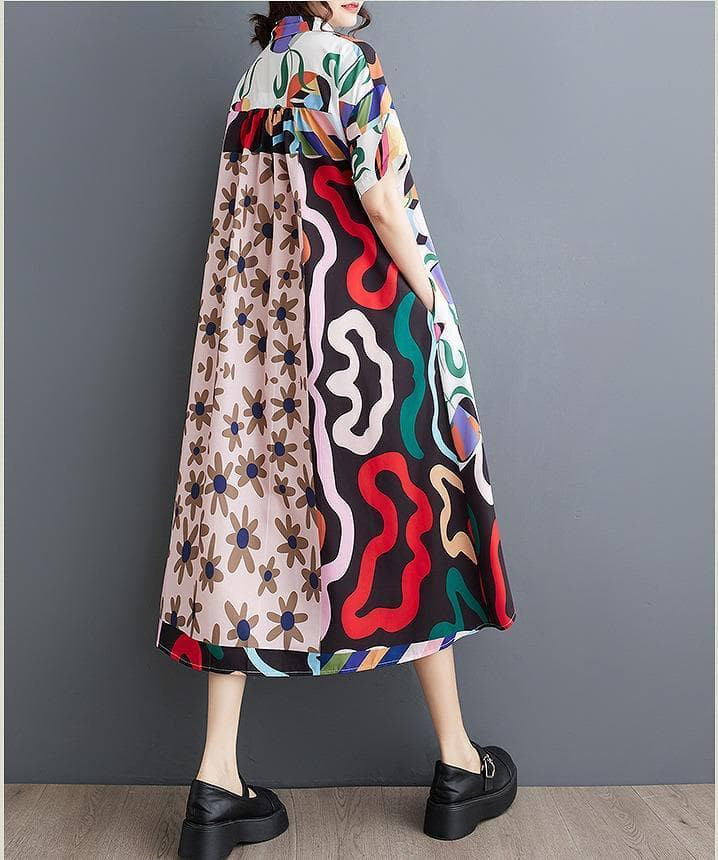 大きいサイズ レディース ロング　ワンピース　シャツ　春夏 秋 新品 半袖