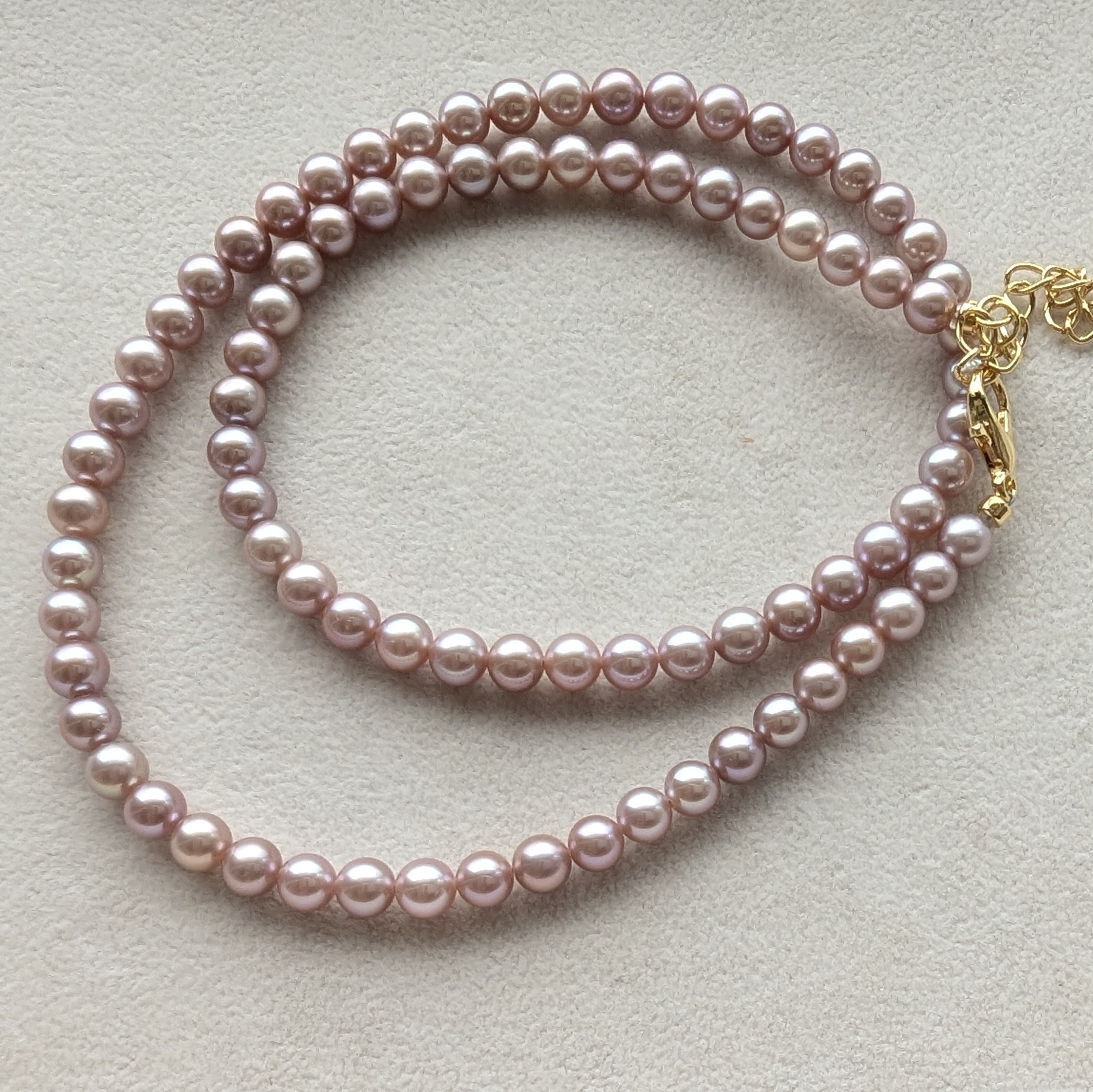 希少　パープルピンク　ベビーパールネックレス 7,448円