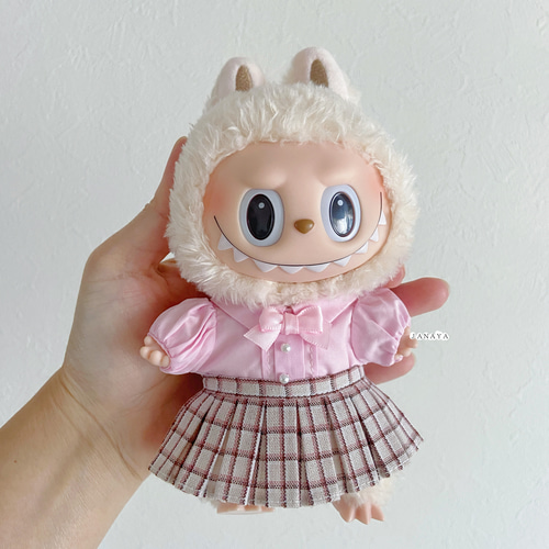 JANAYA ハンドメイド labubu ラブブ服 ピンクシャツとスカート その他
