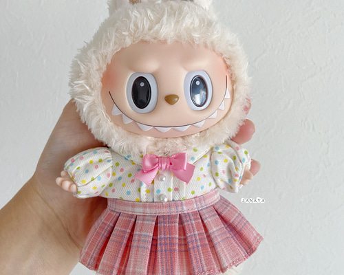 JANAYA ハンドメイド labubu ラブブ服 水玉柄シャツとスカート その他