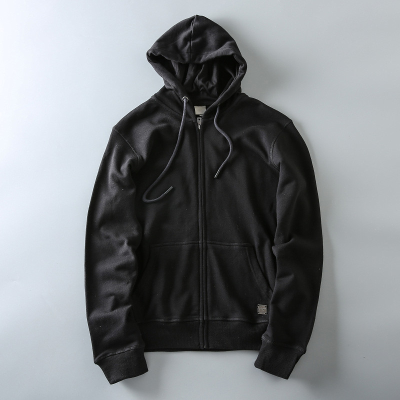秋の新作メンズスポーツカジュアルフード付きパーカーシンプル100均コットンモーグルファスナーカーディガンコート