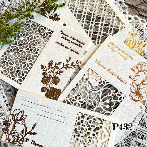 送料無料【P432コラージュ素材】海外紙モノ ジャンクジャーナル 透かし