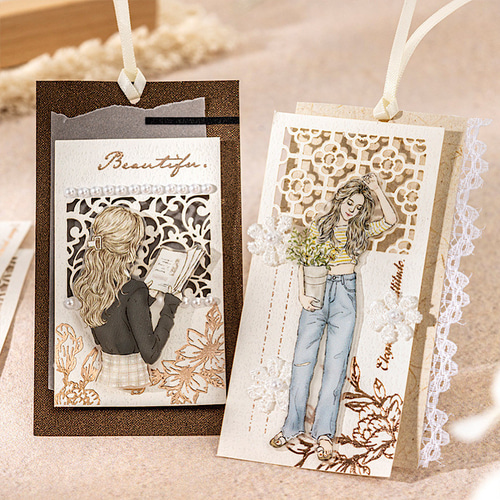 送料無料【P432コラージュ素材】海外紙モノ ジャンクジャーナル 透かし