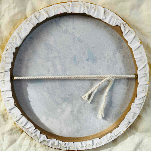 油彩 絵画 『Wild Flowers 2025』｜丸形アートパネル 直径30cm