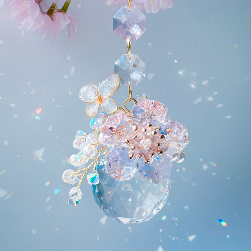 桜咲く 春色の煌めき〜サクラ・エクラ ジュエルサンキャッチャー