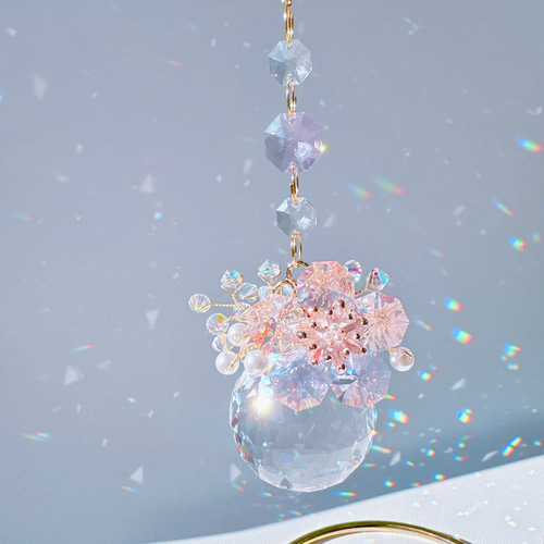 桜SAKURA桜SWAROVSKIオーナメント✩.*˚ 置き型サンキャッチャー 桜咲く 春色の煌めき〜サクラ・エクラ ジュエルサンキャッチャー