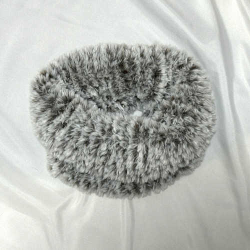 手編みネックウォーマー/スヌード「ホワイトタイガー」 ネック