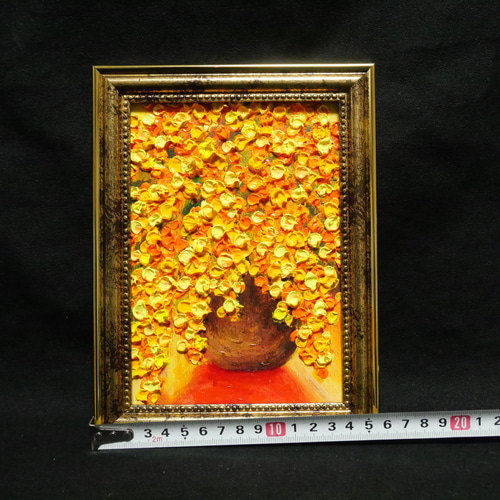 油絵 ミニ絵画 油彩画 【ミモザ】 絵画 原画 絵画 HR 通販 20278222