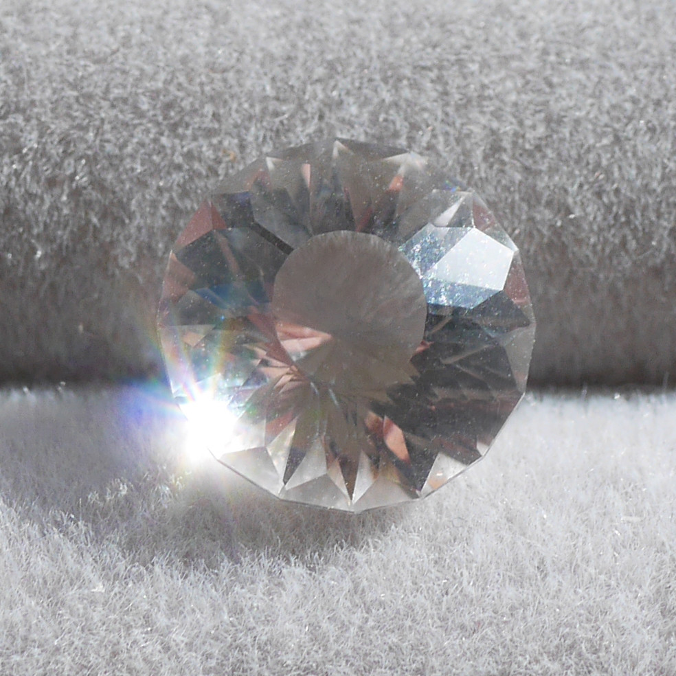 【2月特価】ルース☆大粒 ハーキマーダイヤモンド（ラウンド）10.2mm