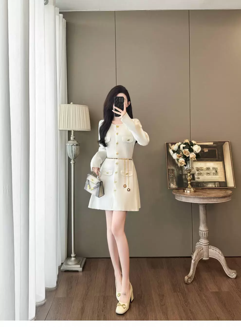 カーディガン トレーナー コート ジャケット 裏起毛 秋冬黒ふわふわ裏起毛ニットフード付きロングコート 受注制作 通勤