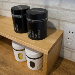 スパイスラック1段【キッチン収納/小物入れ/木製】 棚・シェルフ