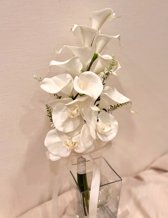 現品限り】アーティフィシャル ブーケ 造花 結婚式 ブライダルブーケ