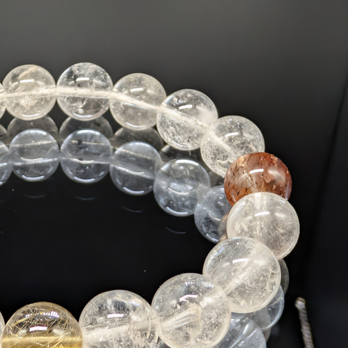 高品質・金銭運・願望実現】ゴールドルチルクォーツ ブラウンルチル