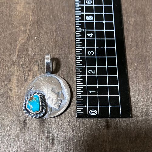 ロイストン ターコイズ ヴィンテージコイン シルバー ネックレス