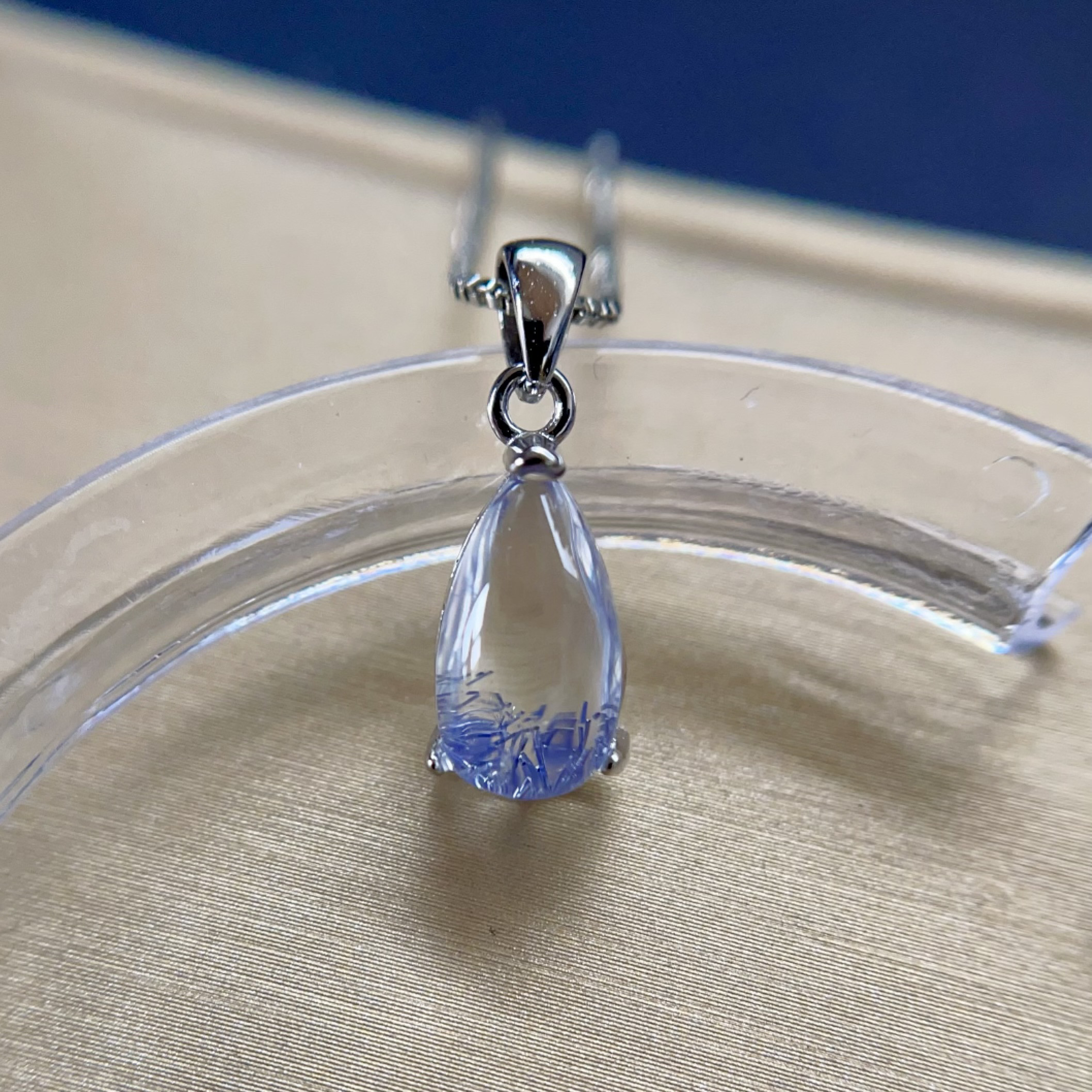 天然無処理　デュモルチェライト ペンダントトップ　 No 171