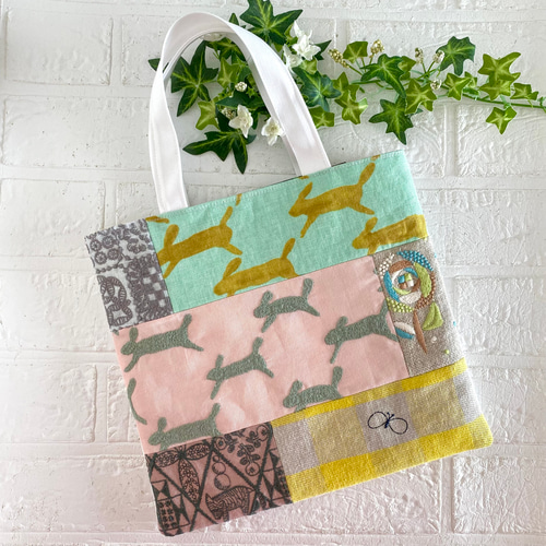 ミナペルホネン パッチワーク バッグ minaperhonen エコバッグ・サブ