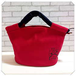 2way☆くま柄キルト（水色）の3roomsトートバッグ トートバッグ プロフ