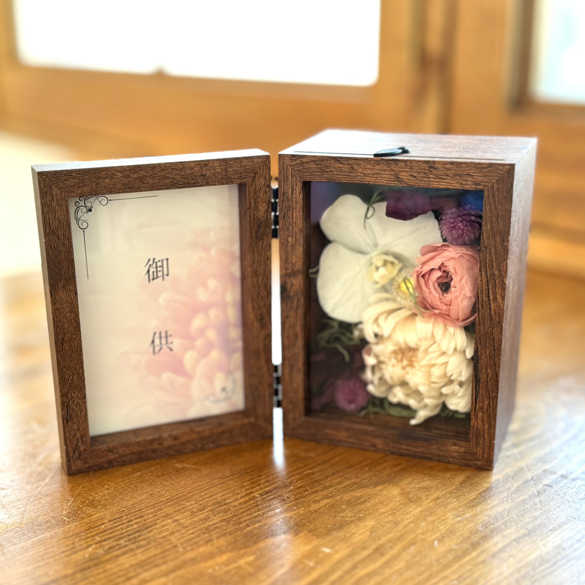 プリザーブドフラワー 仏花 枯れないお花 お供え お供え花  フォトフレーム 写真 おしゃれ か