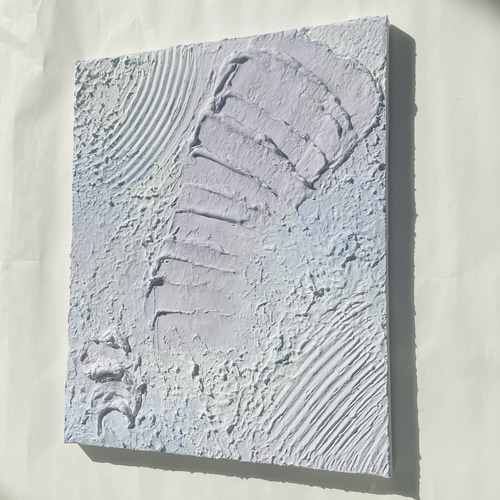 淡光の青いテクスチャーアート｜F3｜原画 絵画 現代アート 抽象画