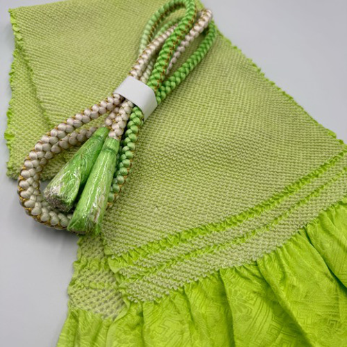 スーパーSALL】6578正絹総絞り帯揚げ＆重ね衿（パール付） 帯締め