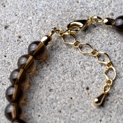 一点物　天然石　ハンドメイドブレス　フォッシルコーラル　水晶　スモーキークォーツ 一点物 天然石 ハンドメイドブレス フォッシルコーラル 水晶