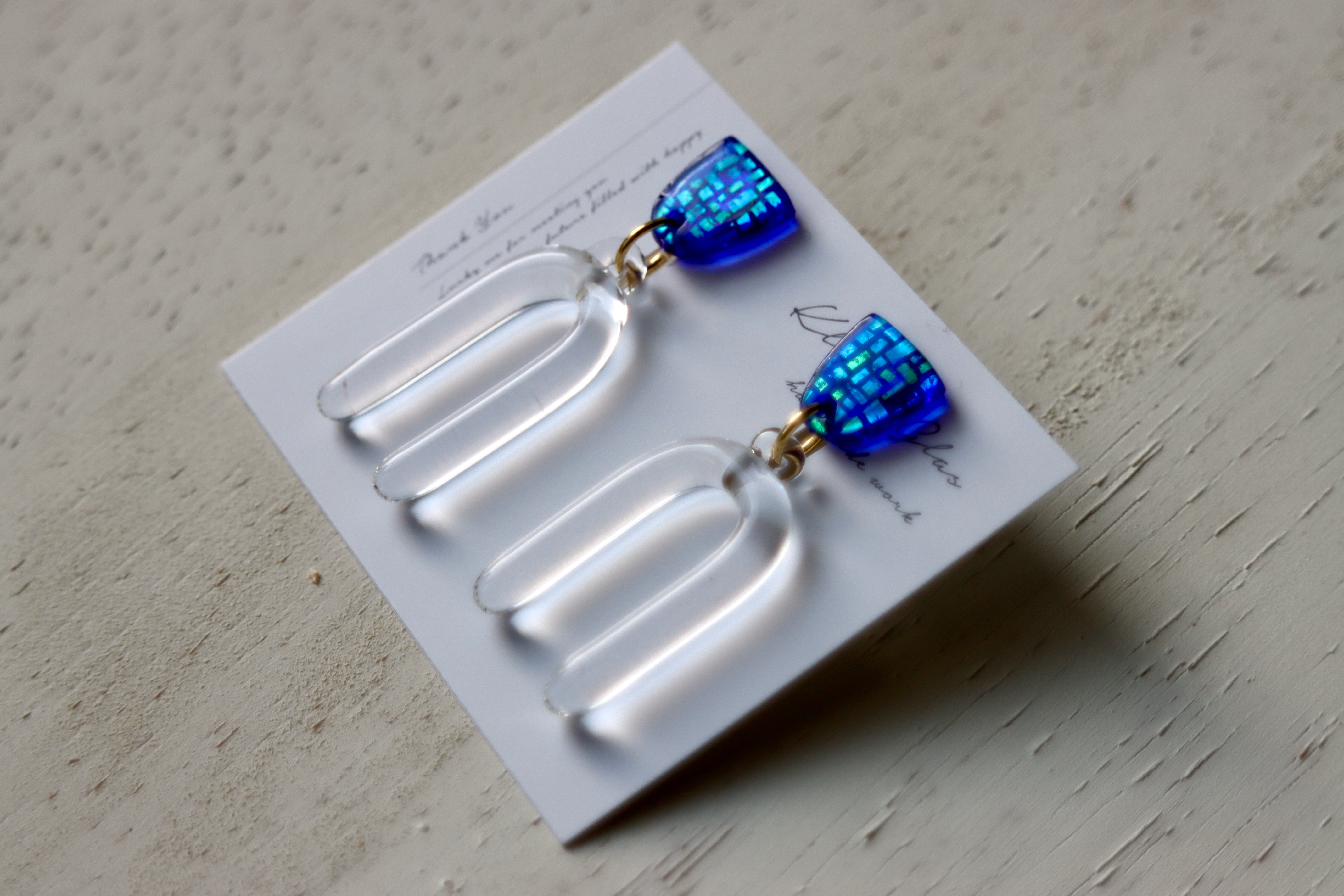 《時のかけらの耳飾り》碧【アレルギー対応】