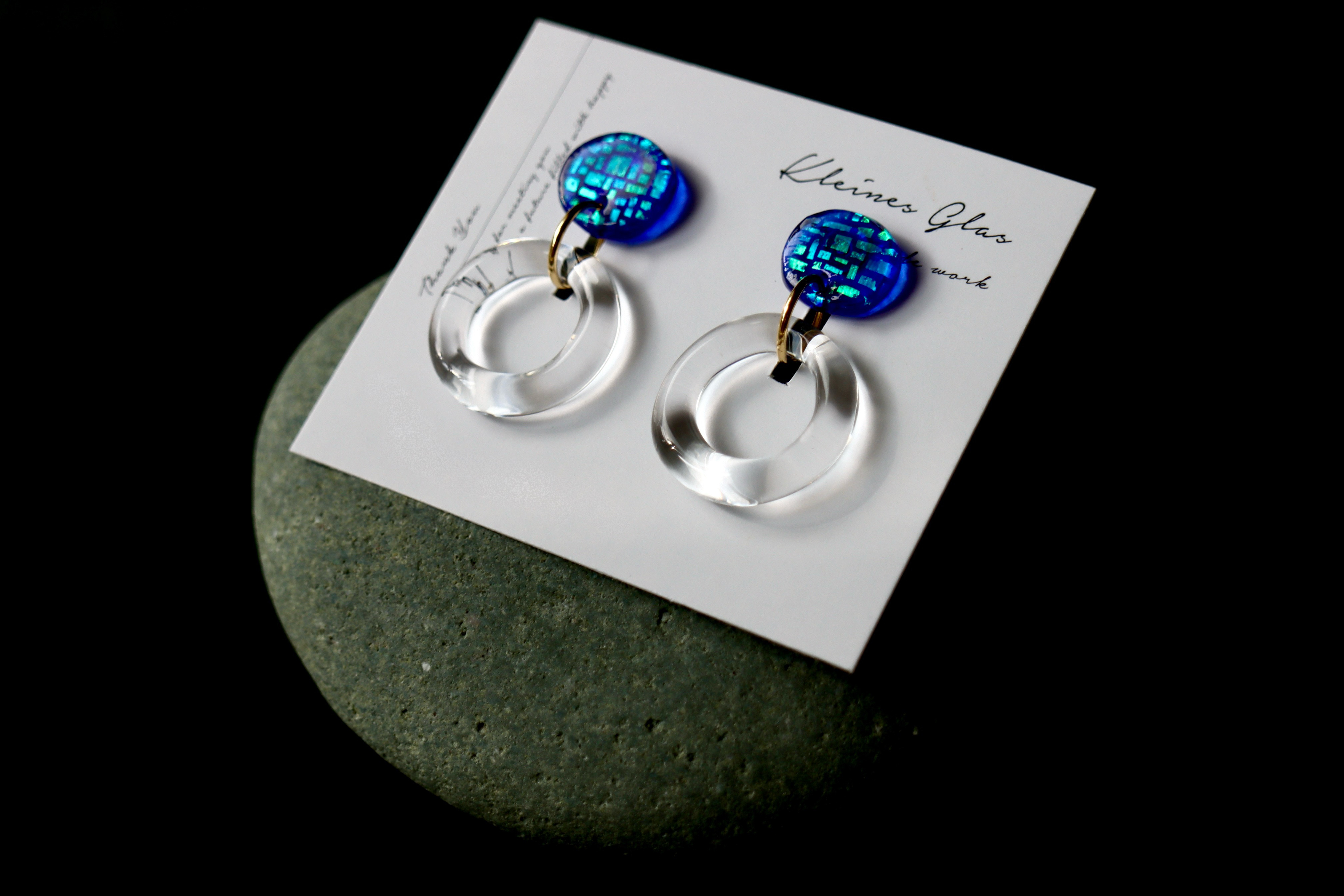 《時のかけらの耳飾り》碧【アレルギー対応】