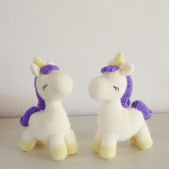 P*O様 ユニコーンさんの編みぐるみ◎ P*O様 ユニコーンさんの編みぐるみ◎ P*O様 ユニコーンさんの編みぐるみ◎