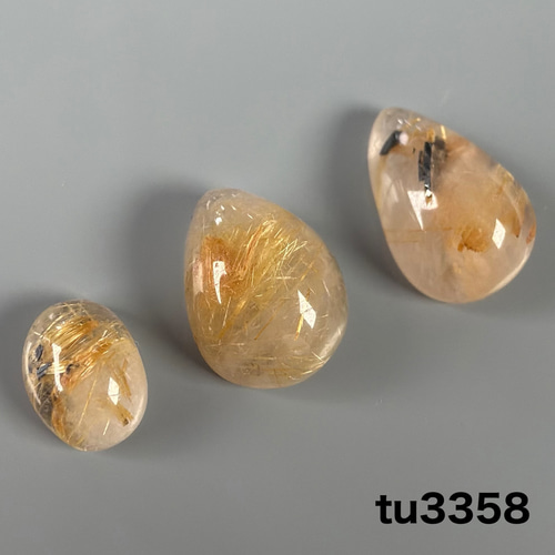 ルチルクォーツ クラスター、ペリドット、ルチル細石　計3点 ルチルクォーツ 8.5-14ミリ ルース 3つセット Tu3358 天然石 pinky