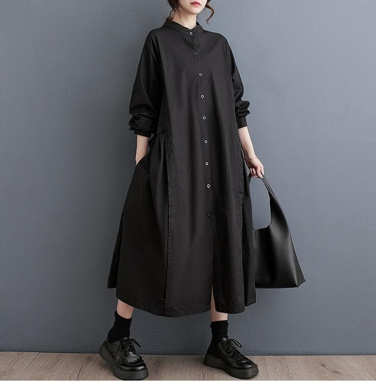 【大きいサイズ】 レディース ロング　ワンピース　春夏 秋 新品 長袖　無地
