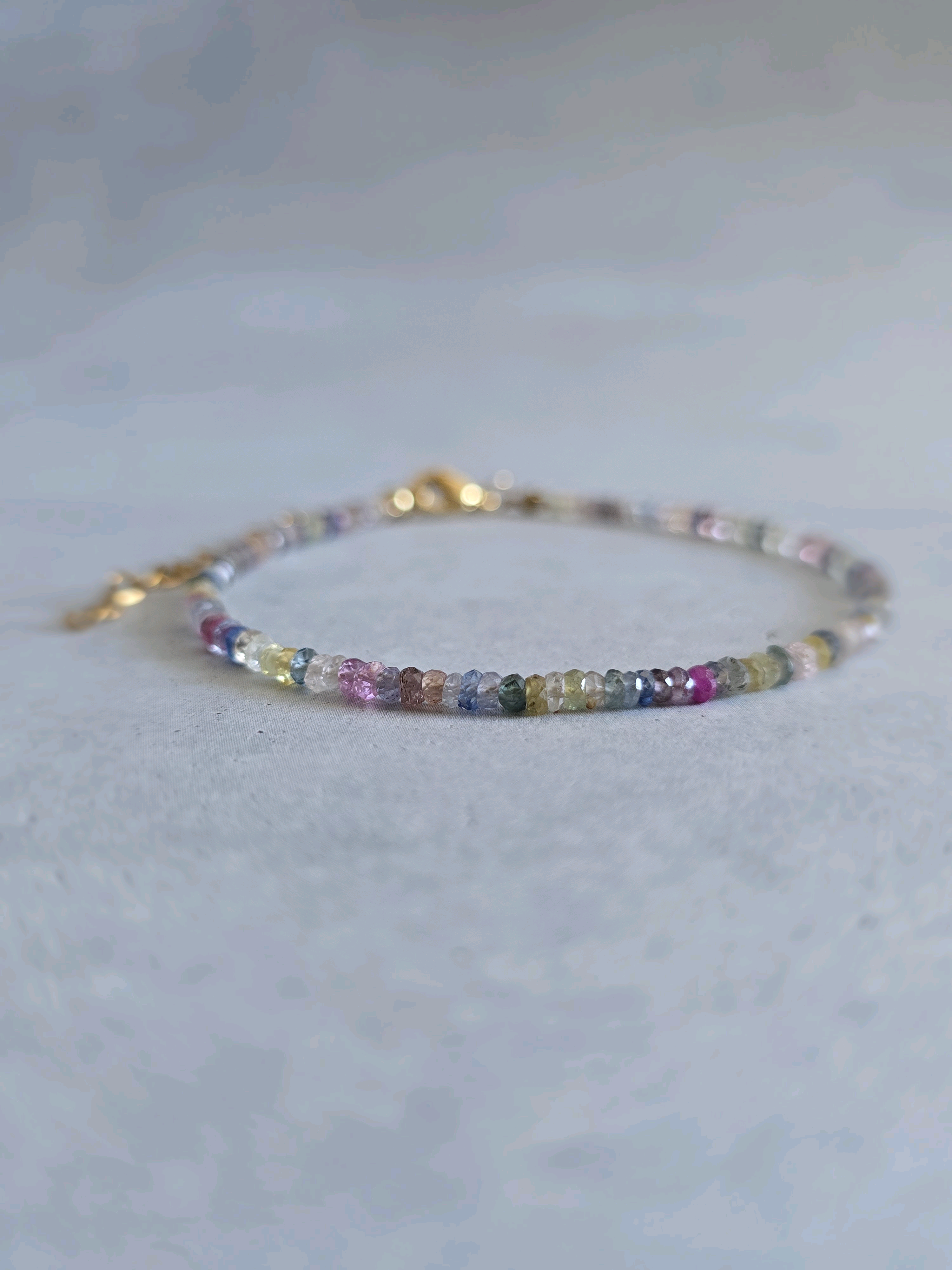 非加熱サファイア マルチカラー  ブレスレット