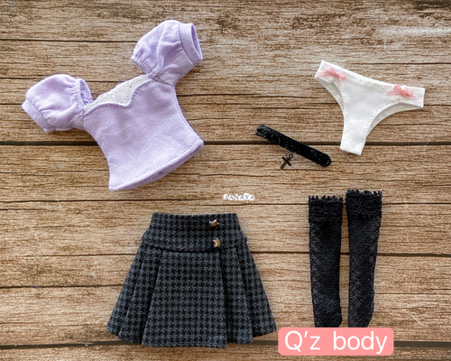 JANAYA ハンドメイド Azone Q'z body服 藤色洋服 5点セット その他