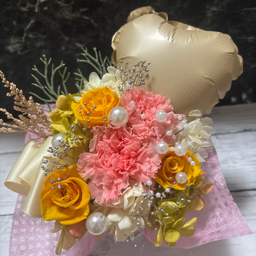 プリザーブドフラワーアレンジメント！元気が出るビタミンカラー