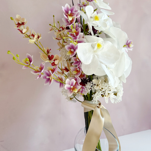 ❤️苺とお花飾り付きアンブレラ★インテリアブーケ★ウェディング★姫系★結婚式★ 一部アンジェ限定 】VIA K studio ロマンティック フラワーLEDブーケ