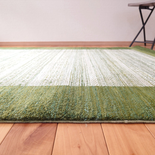 天然ラグ ガゼニラハット COLOR Ver, ラグ 201x140cm Green D832
