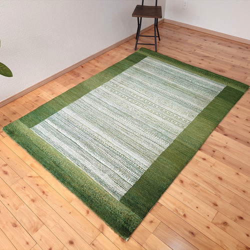 天然ラグ ガゼニラハット COLOR Ver, ラグ 201x140cm Green D832