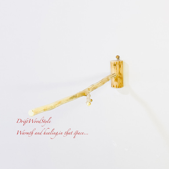 Y字の流木枝を使った小鳥の止まり木 インコの壁掛けパーチ ピン止め+ビス止め両タイプ N14 9枚目の画像