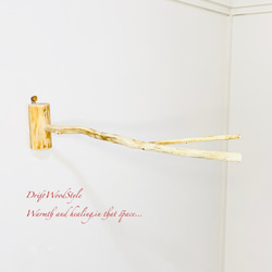 Y字の流木枝を使った小鳥の止まり木 インコの壁掛けパーチ ピン止め+ビス止め両タイプ N14 6枚目の画像