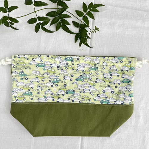 【受注発注】お弁当袋　乗り物柄 受注発注】お弁当袋 乗り物柄 くるま柄