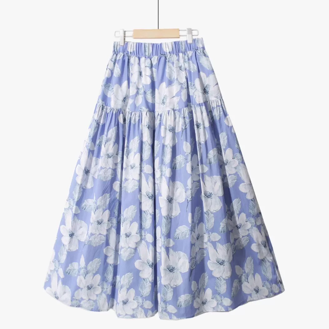 裏地付き ギャザースカート ロングスカート ゴム仕様 ギフト