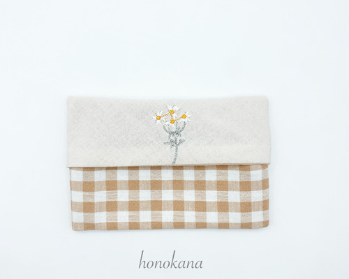 刺繍Mini flowerミニポケットティッシュケース その他入園グッズ