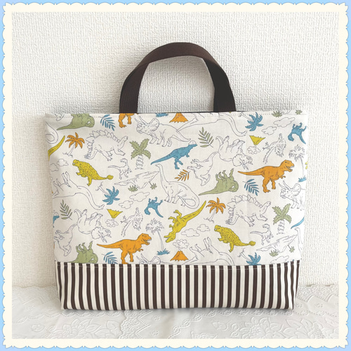 M2-恐竜ブラック　男の子レッスンバッグ体操着袋上履き入れ　入園入学セットグッズ M2-恐竜ブラック 男の子レッスンバッグ体操着袋上履き入れ 入園入学