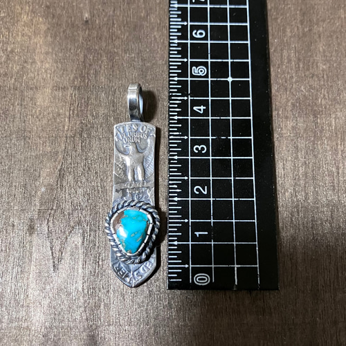 ロイストン ターコイズ ヴィンテージコイン フェザー シルバー