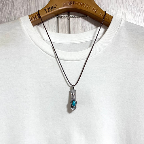 ロイストン ターコイズ ヴィンテージコイン フェザー シルバー