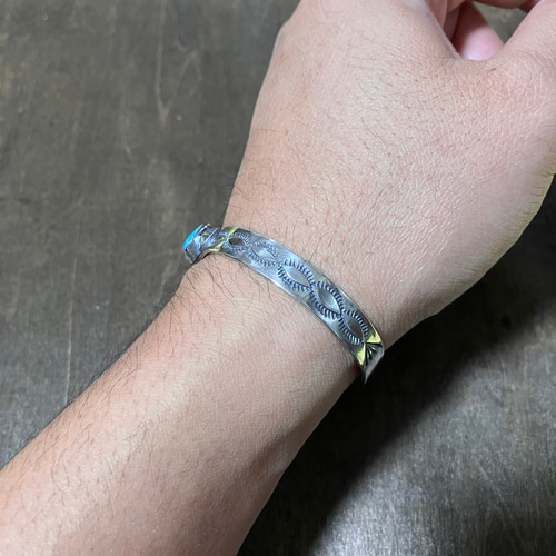 ロイストン ターコイズ シルバー バングル ブレスレット