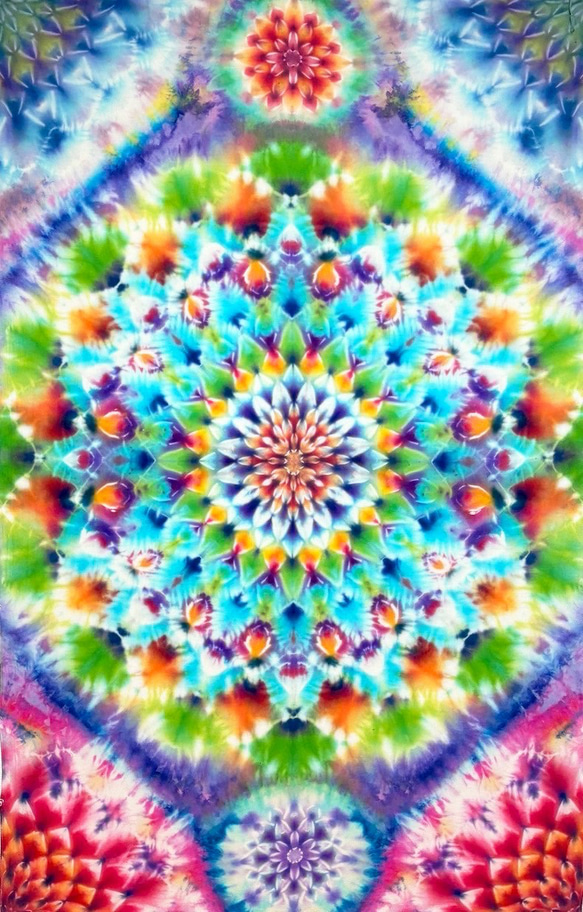 タイダイ タペストリー 曼荼羅 