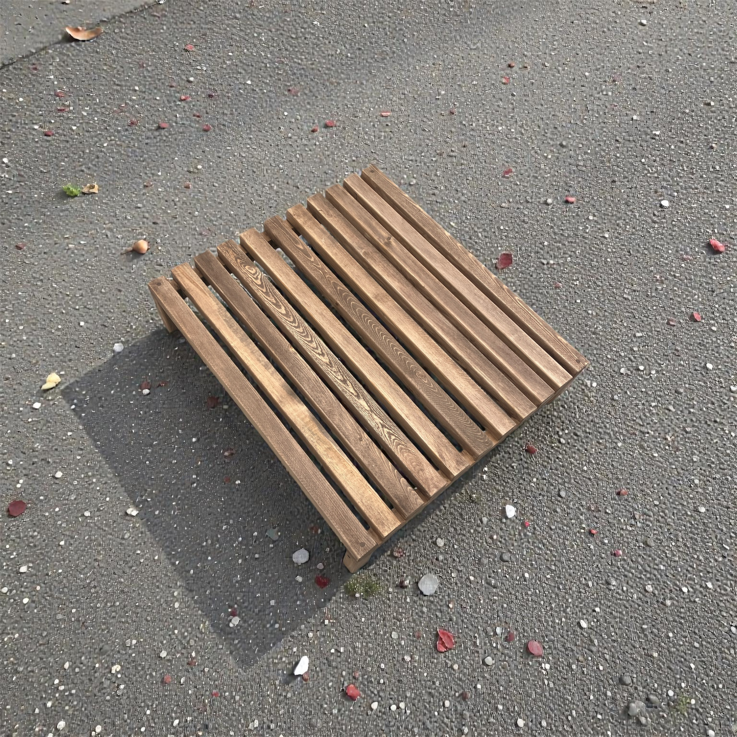 大きなウォールナットベンチチェア