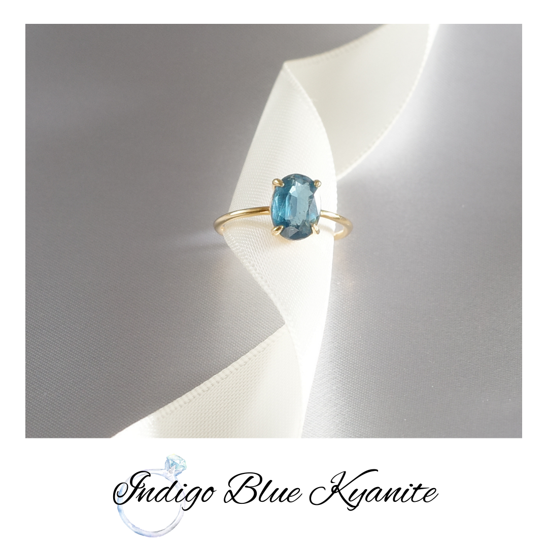 天然石リング　インディゴブルーカイヤナイト
