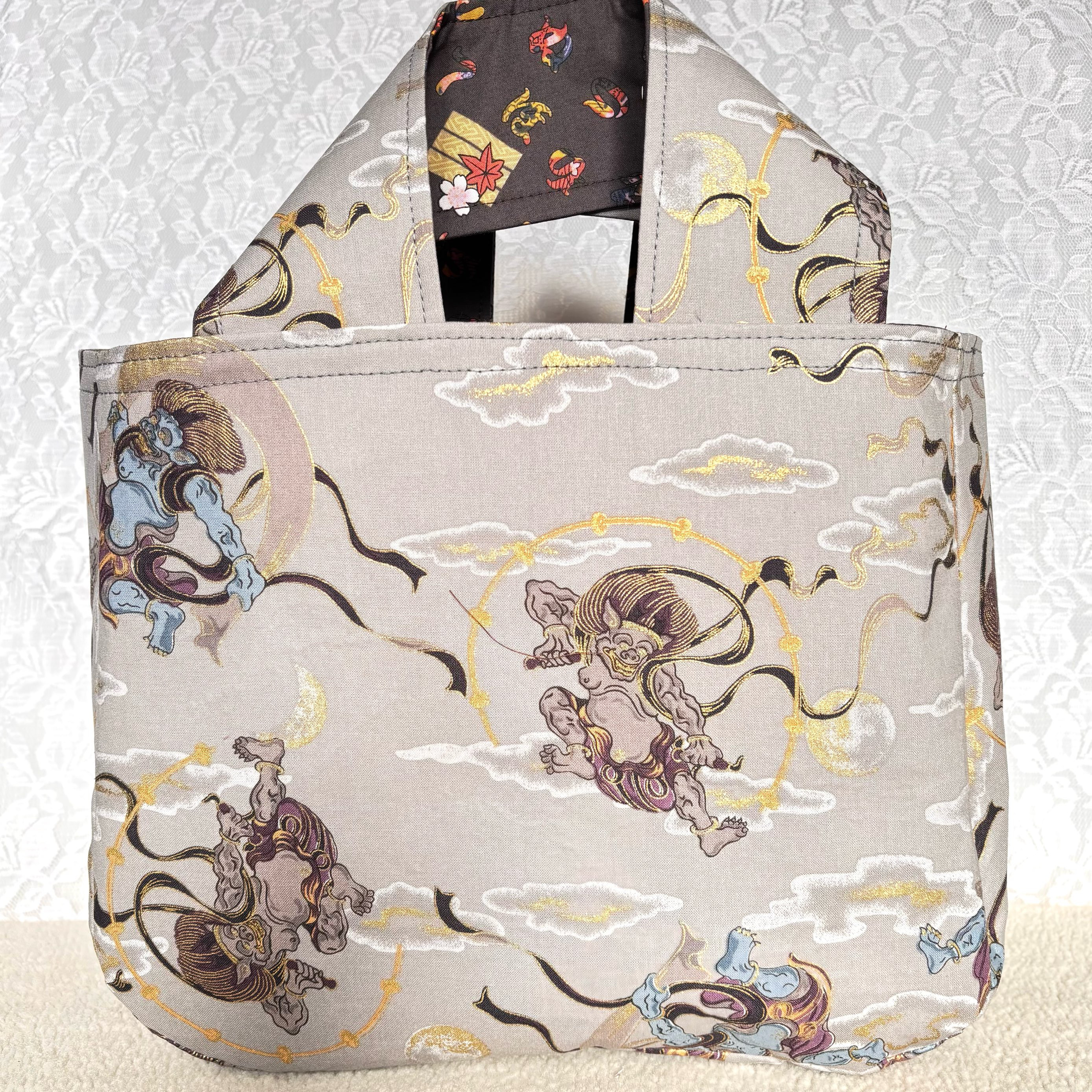 風神雷神　お買い物バッグ(大)