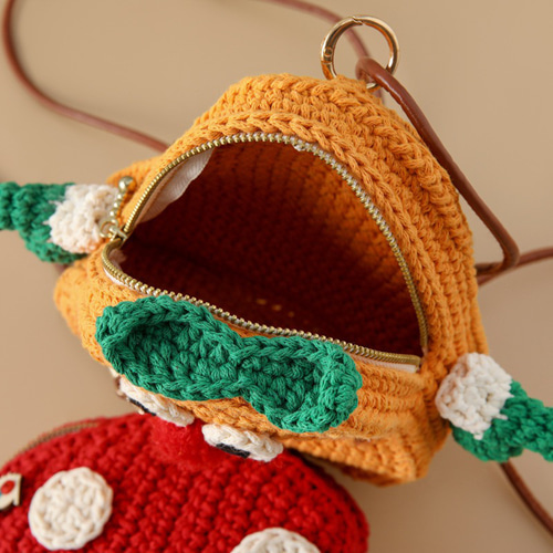 手作り 毛糸 刺繍 かぎ針編み 手提げバッグ ハンドバッグ ショルダー